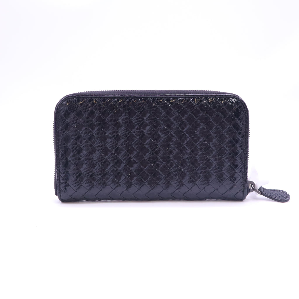 Intrecciato Weave Leather Continental Wallet W23239