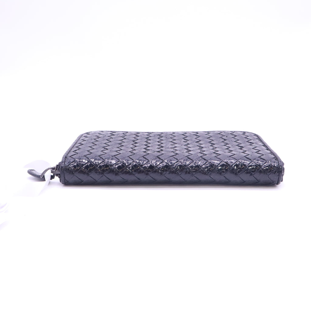 Intrecciato Weave Leather Continental Wallet W23239