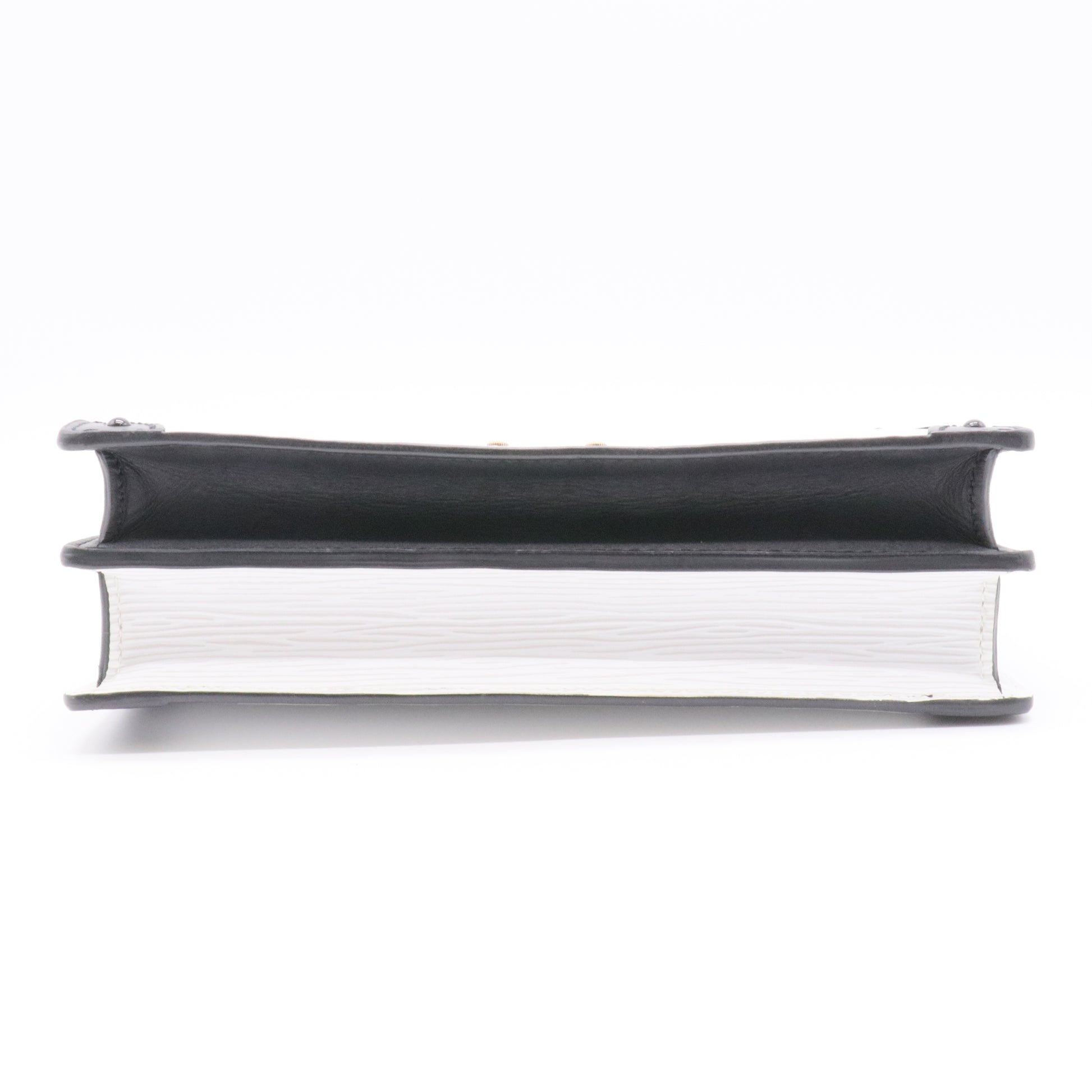 Trunk Clutch Epi Leather White Bag