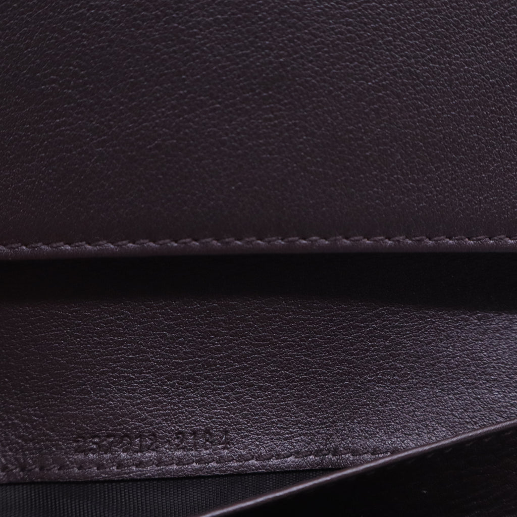 Gucci Monogram Margaux Calfskin Dice Compact Trademark Wallet W21047
