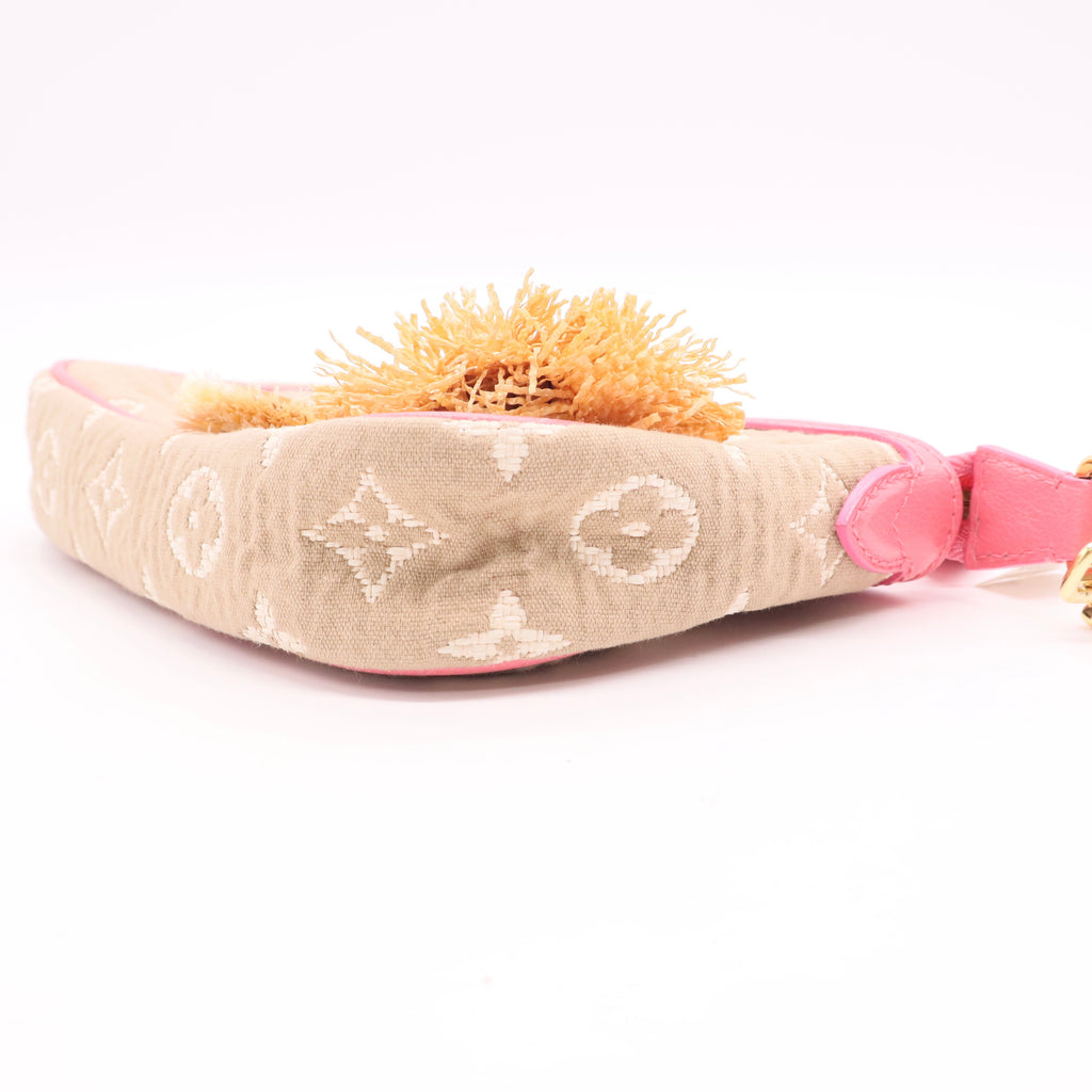 Limited Edition Rose Monogram Sabbia Accessories Pochette Bag Twins