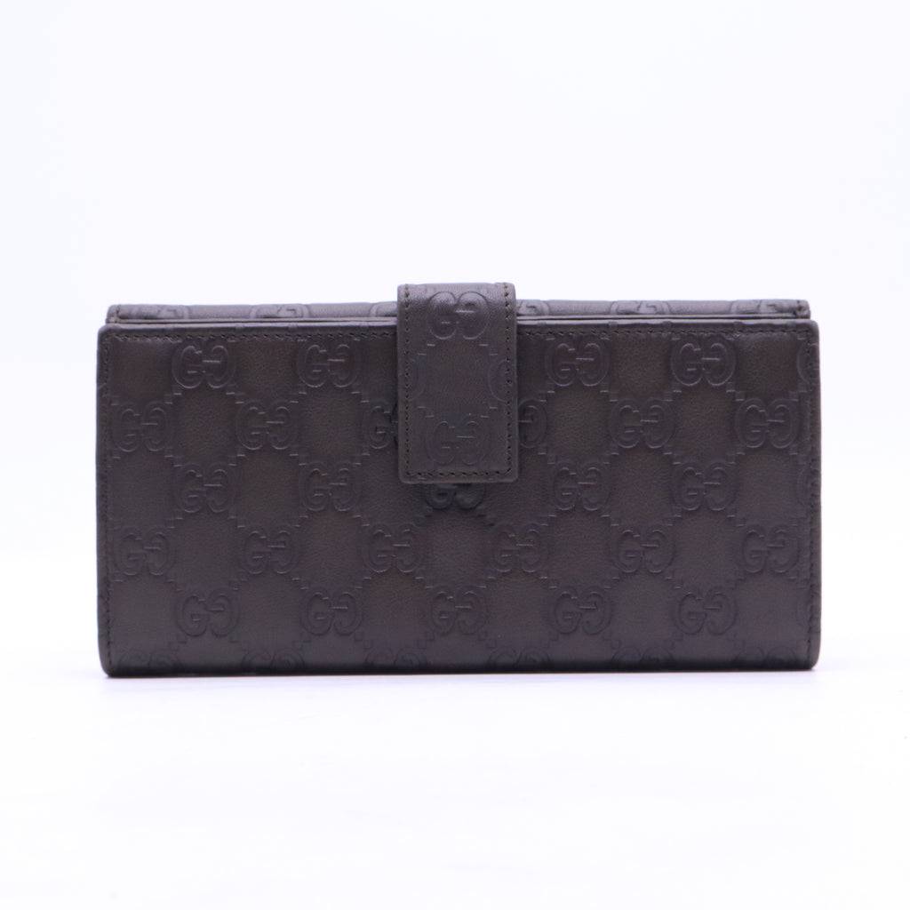 GG Signature Leather Continental Wallet W21049