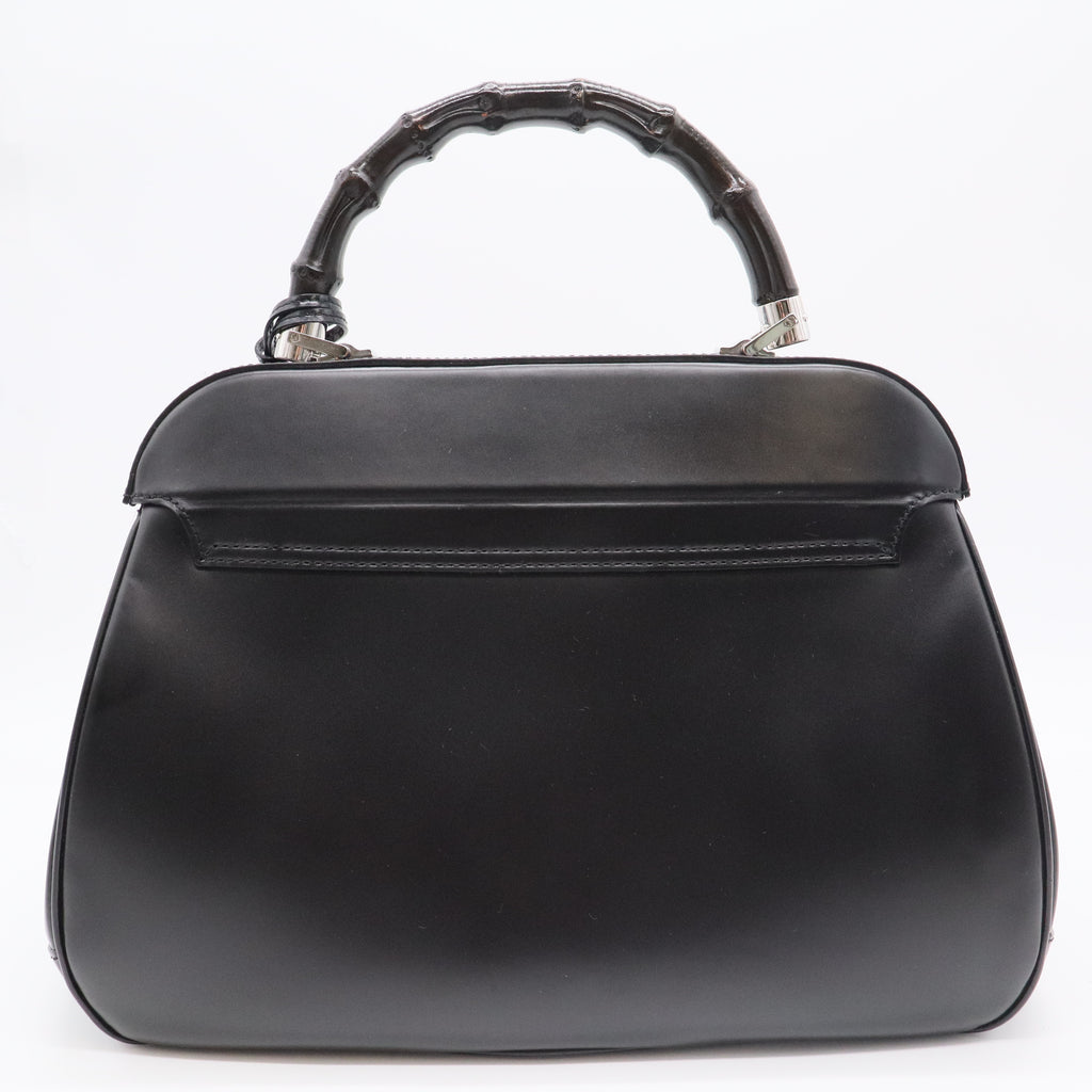 Lady Lock Bamboo Top Handle Bag Leathe