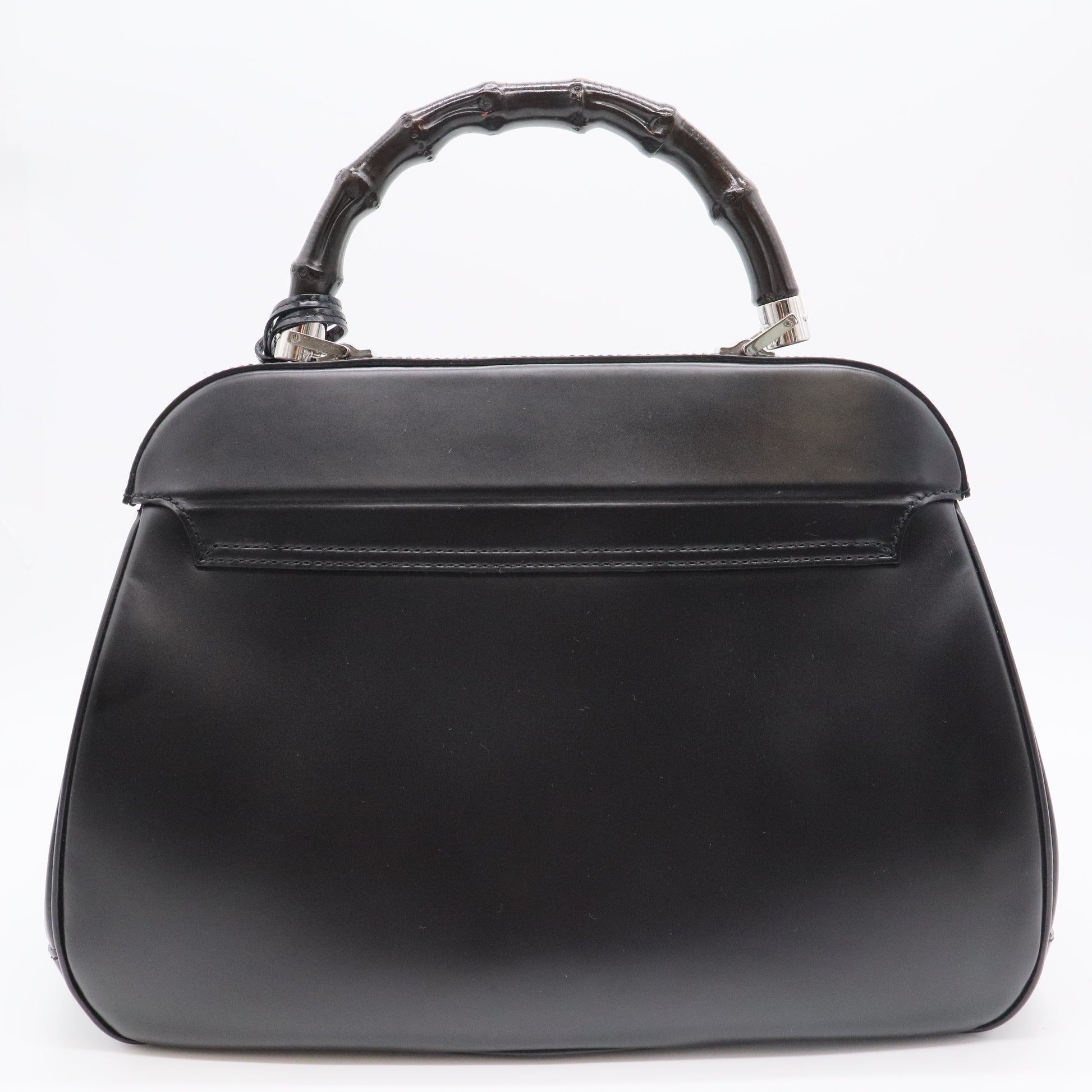 Lady Lock Bamboo Top Handle Bag Leathe