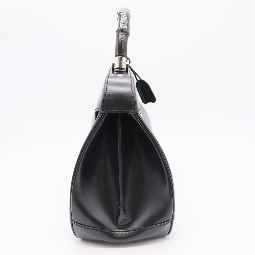 Lady Lock Bamboo Top Handle Bag Leathe