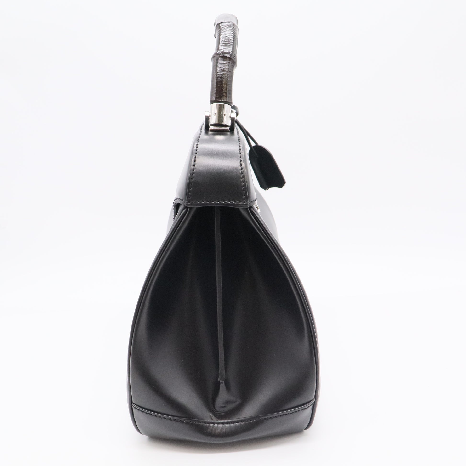 Lady Lock Bamboo Top Handle Bag Leathe