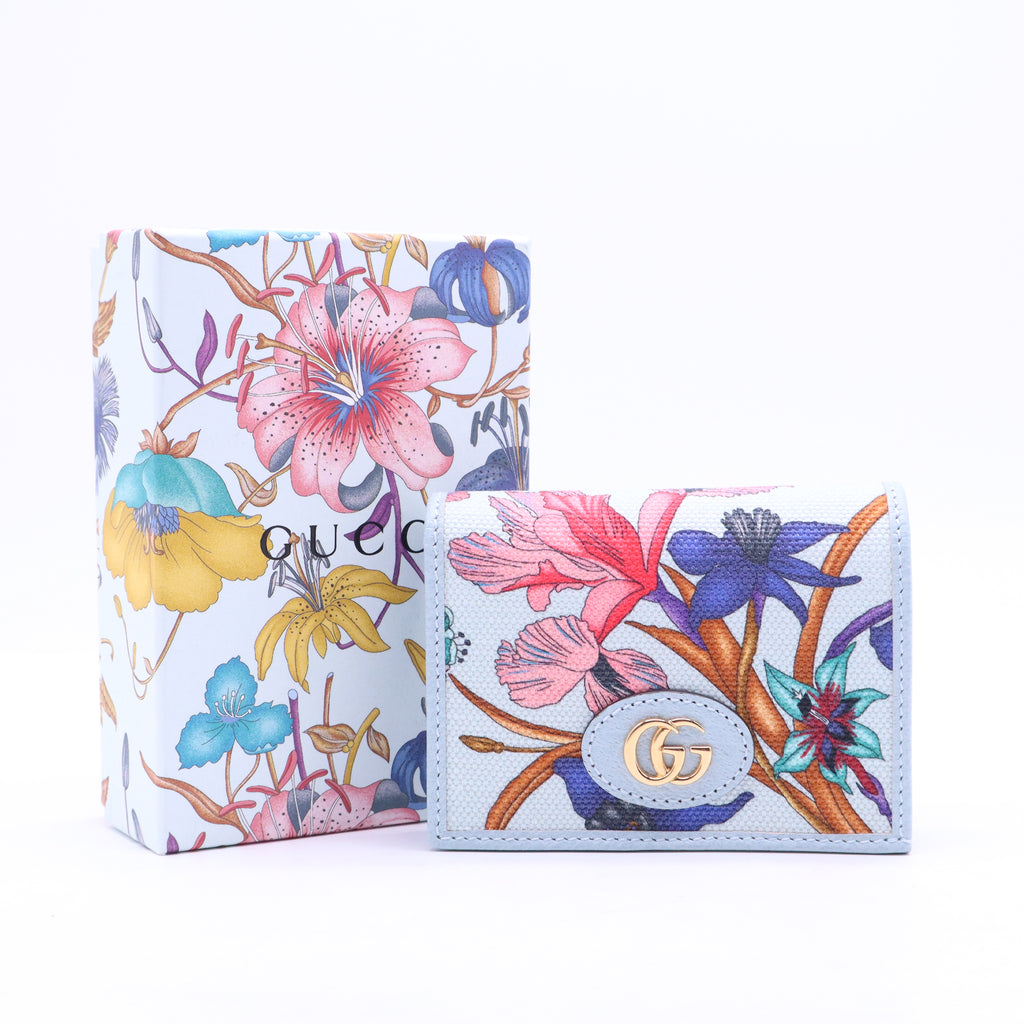 Gucci Flora GG Marmont Leather Wallet W21031