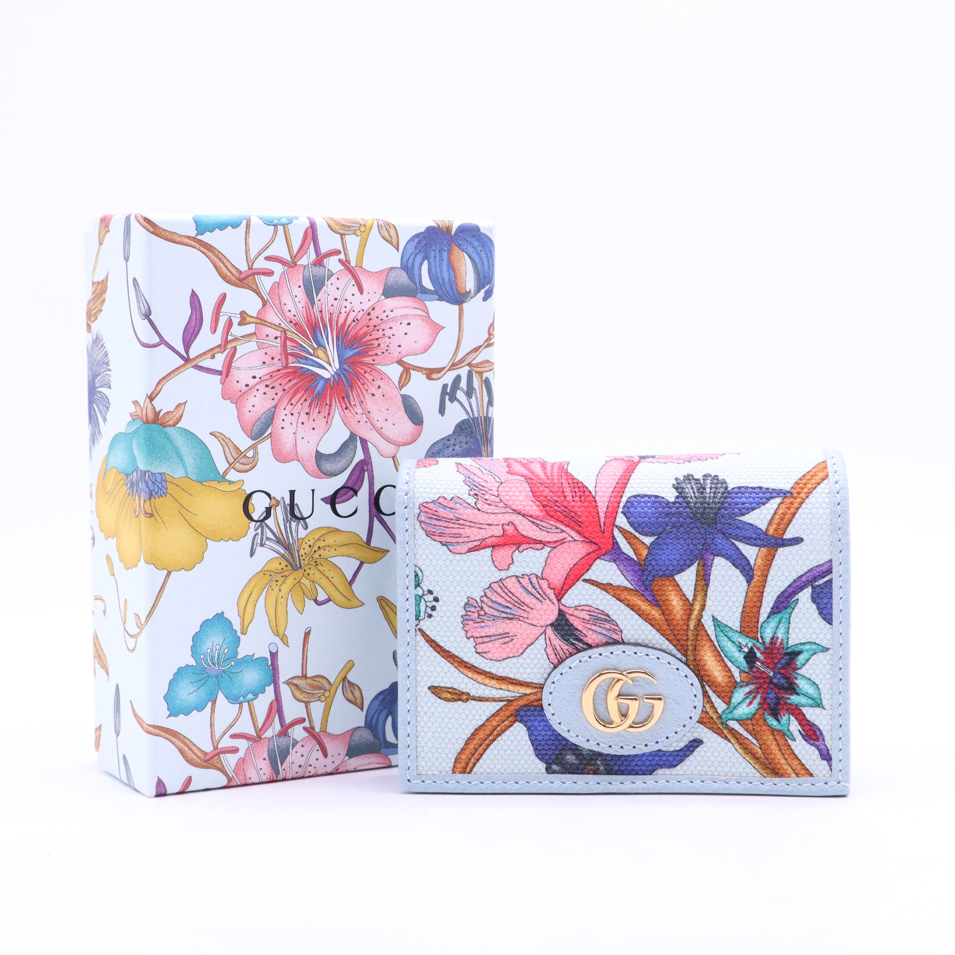Gucci Flora GG Marmont Leather Wallet W21031