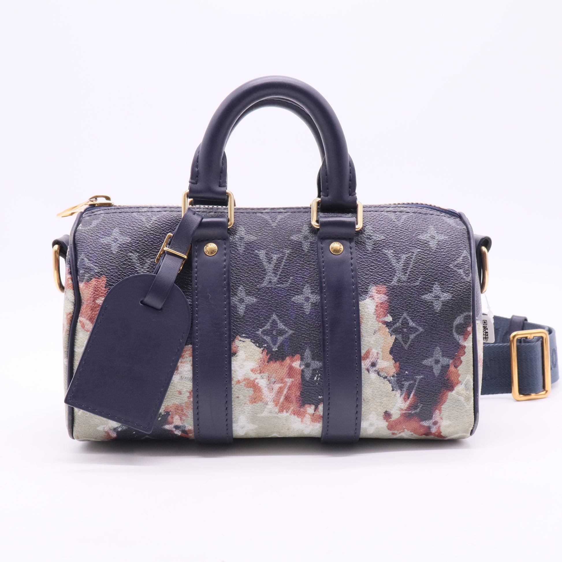 Monogram Bleach Keepall Bandouliere 25 Ink Blue twins