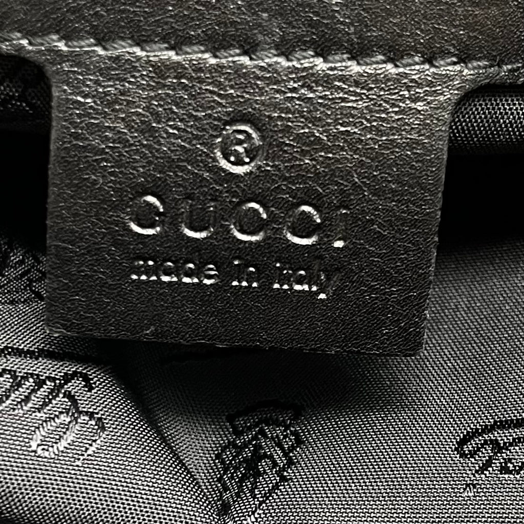 Calfskin Pop Bamboo Top Handle Tote Black twins