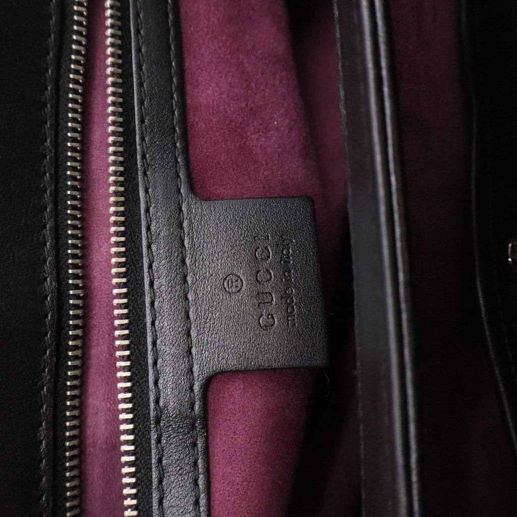 Lady Lock Bamboo Top Handle Bag Leathe