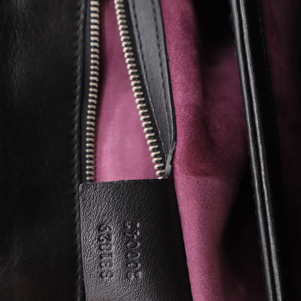 Lady Lock Bamboo Top Handle Bag Leathe