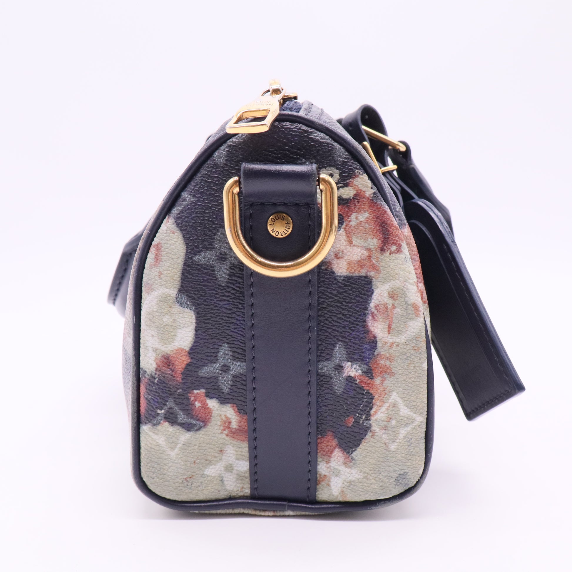 Monogram Bleach Keepall Bandouliere 25 Ink Blue twins