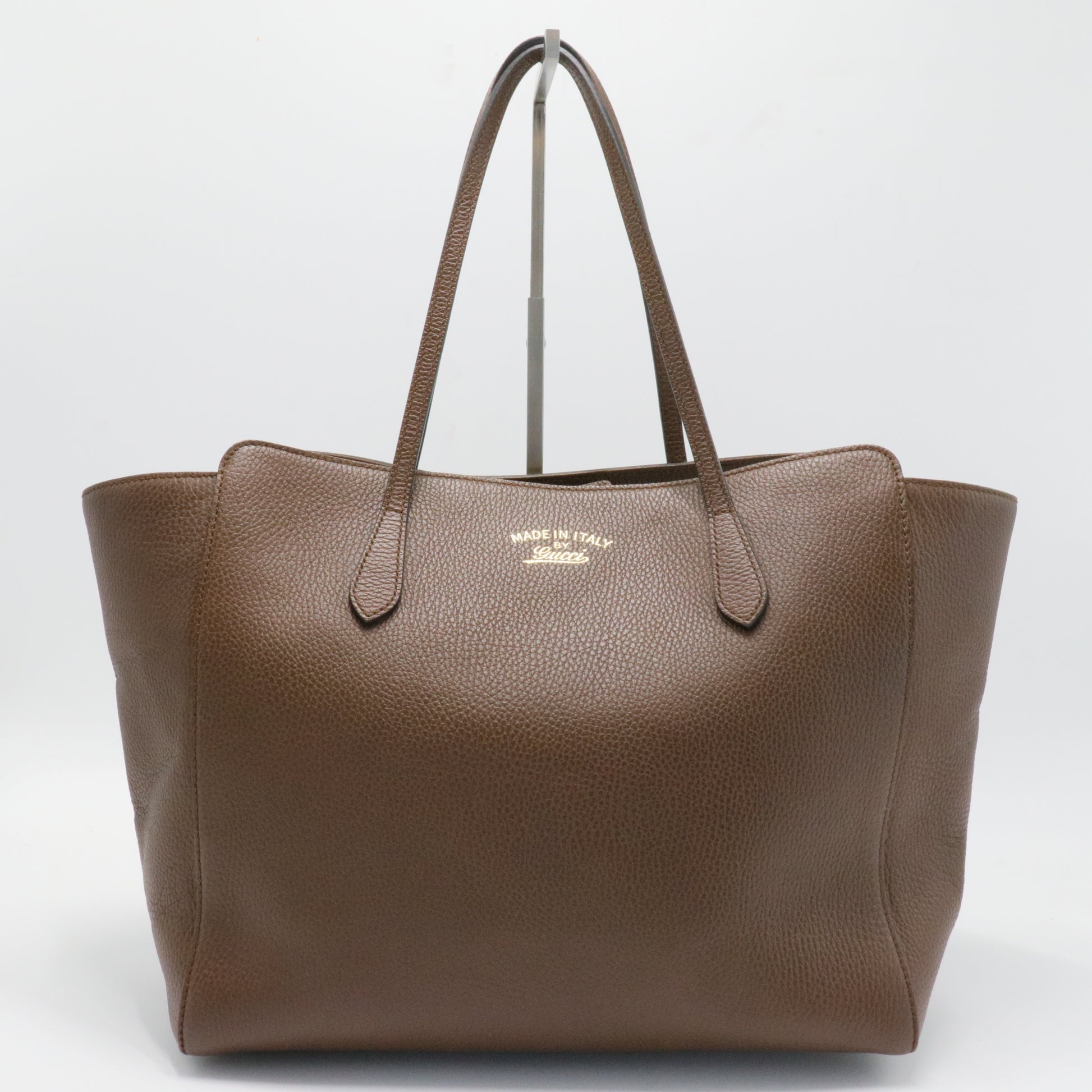 Dollar Calfskin Medium Swing Tote Grey