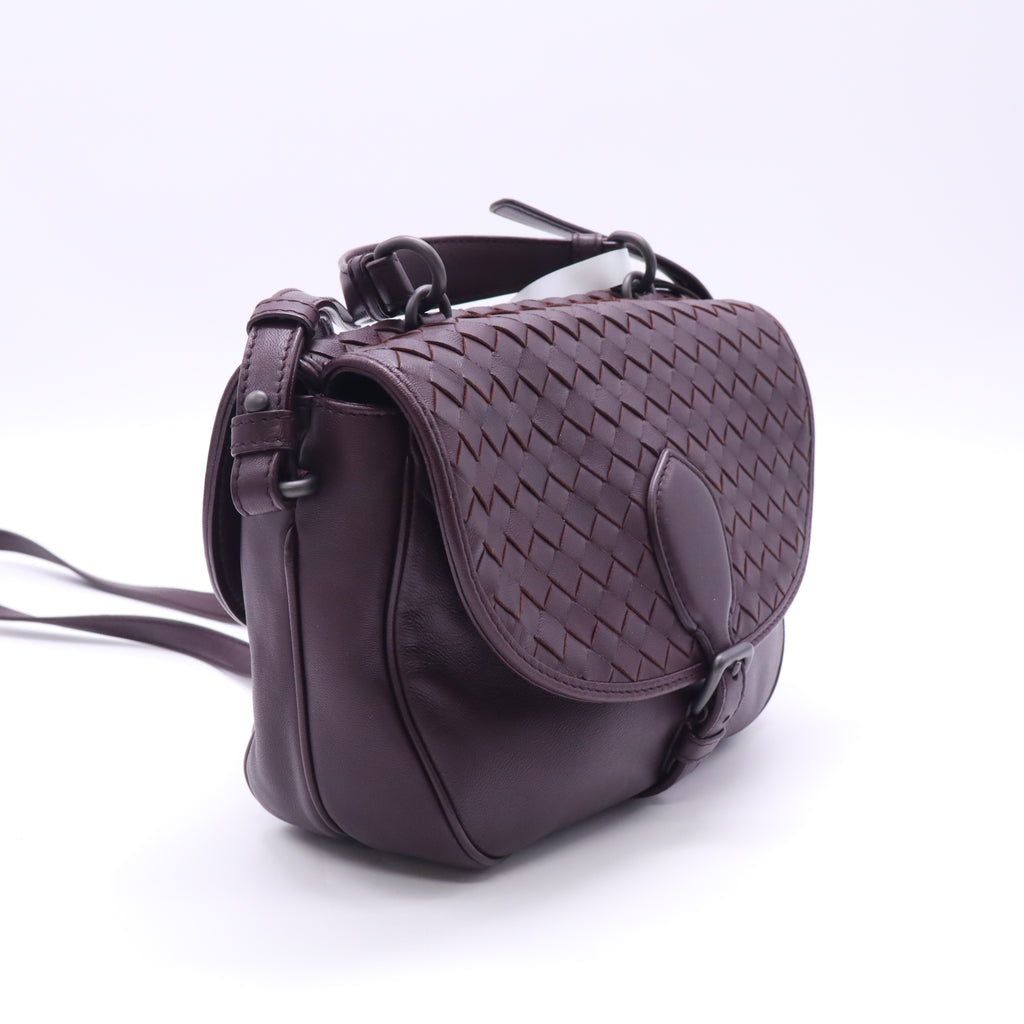 Bottega Veneta Nappa Intrecciato Double Sided Flap Satchel B23526