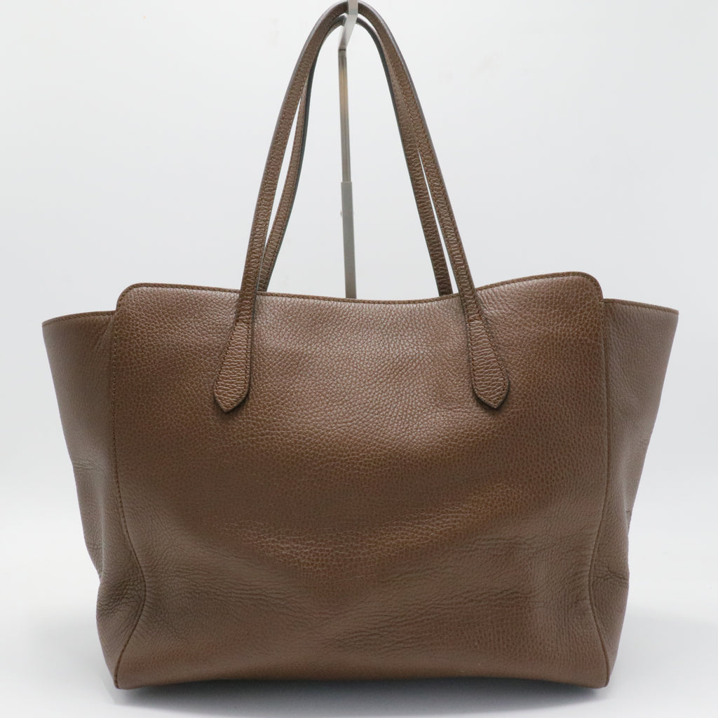 Dollar Calfskin Medium Swing Tote Grey