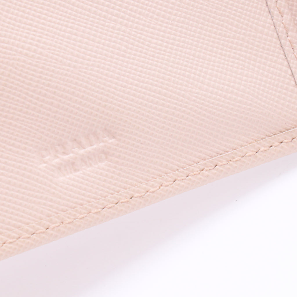 Cipria Saffiano Metal Leather Long Flap Wallet