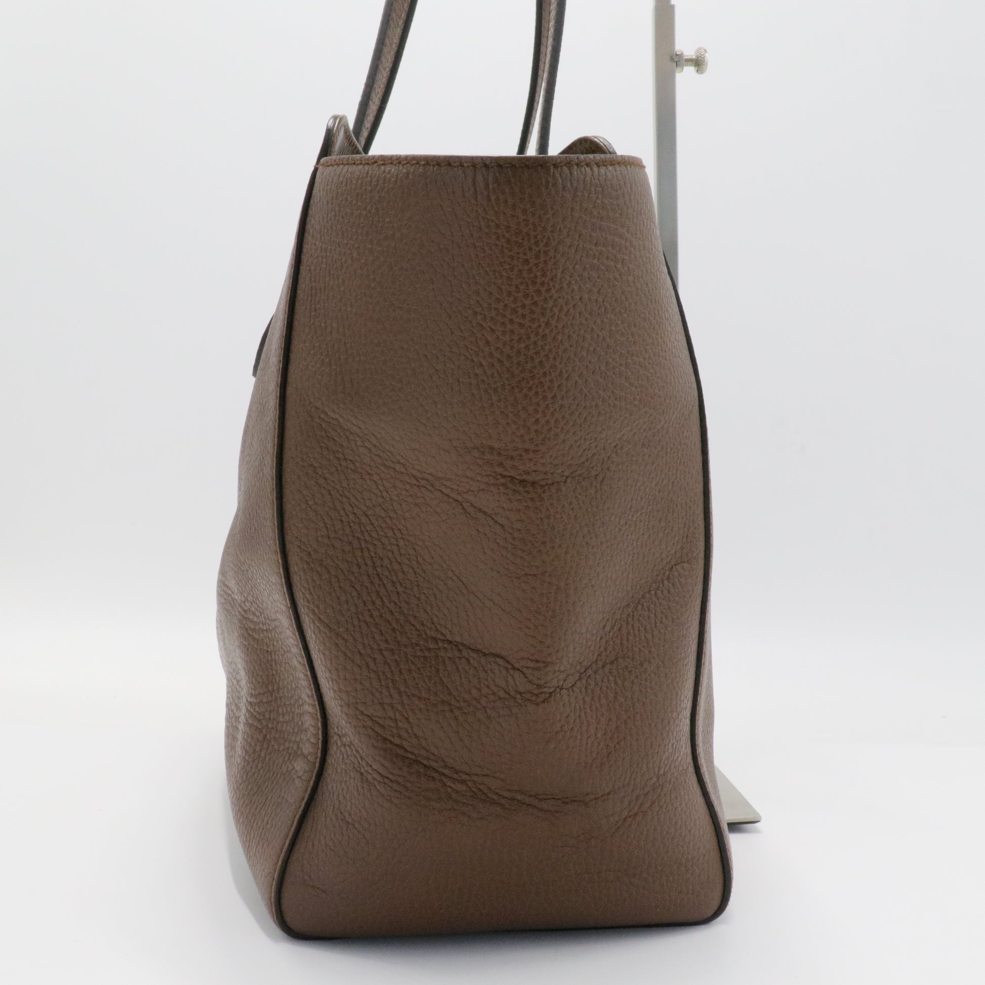 Dollar Calfskin Medium Swing Tote Grey