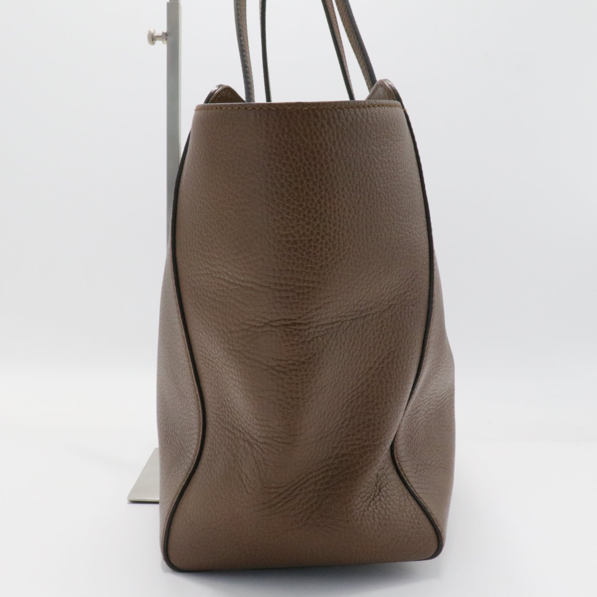 Dollar Calfskin Medium Swing Tote Grey