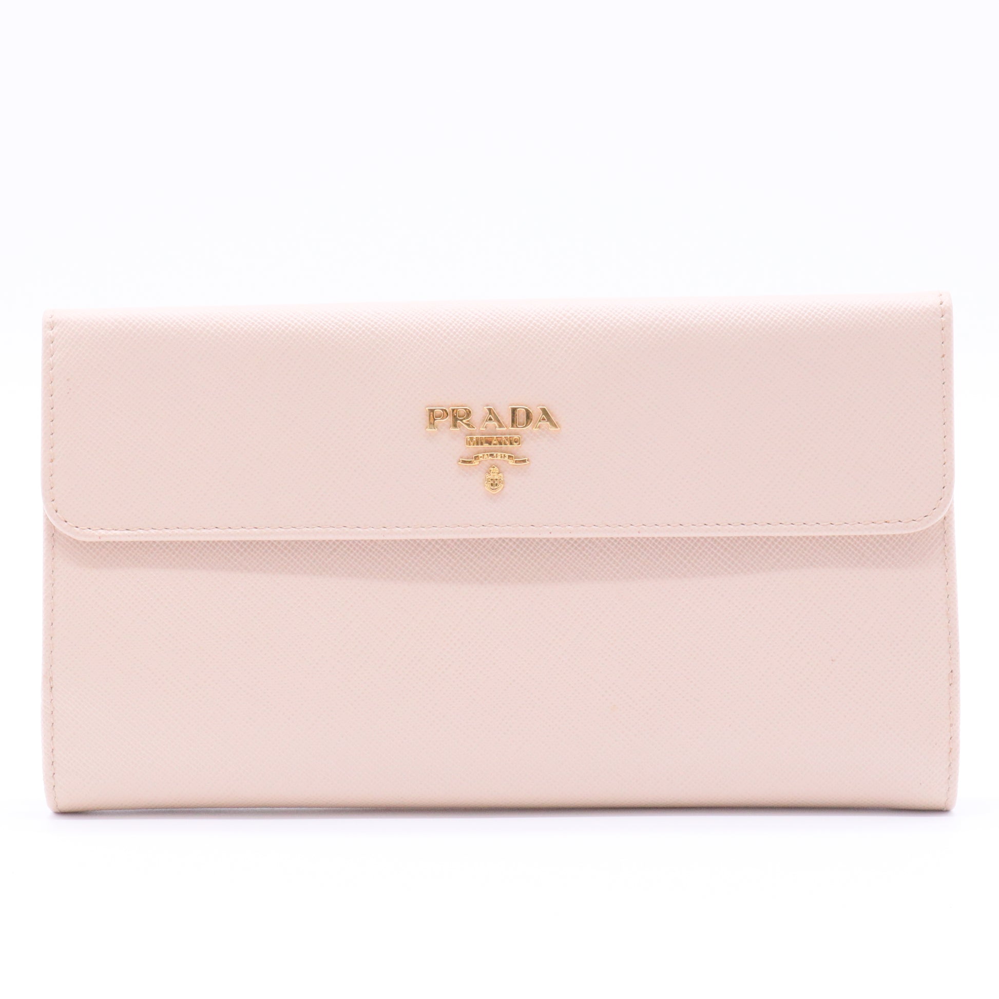 Cipria Saffiano Metal Leather Long Flap Wallet