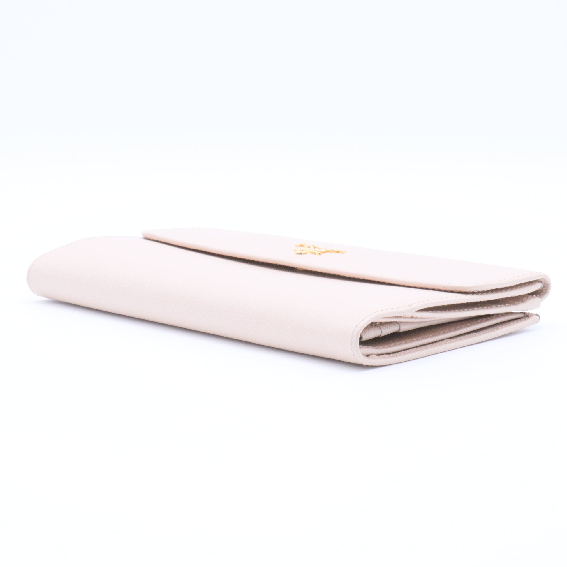 Cipria Saffiano Metal Leather Long Flap Wallet