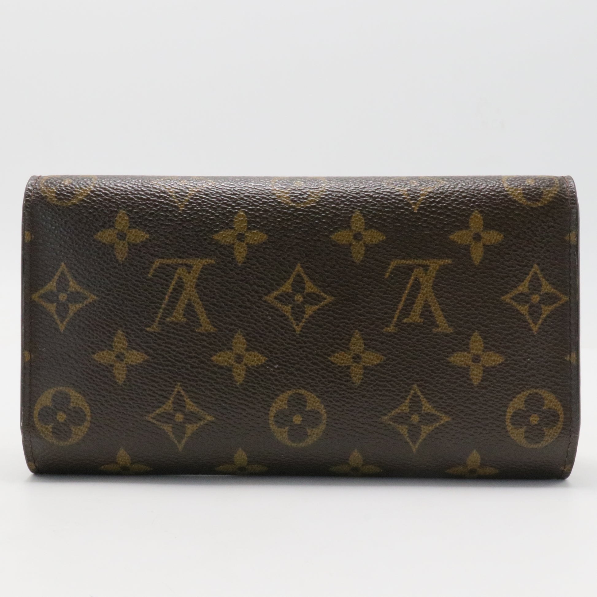 Monogram Long Zipper Sarah Wallet Brown