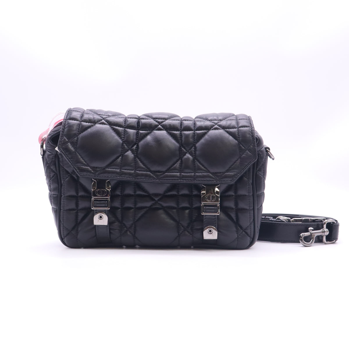 Christian Dior Diorcamp Small Black Macrocannage Calfskin twins LDJ6129