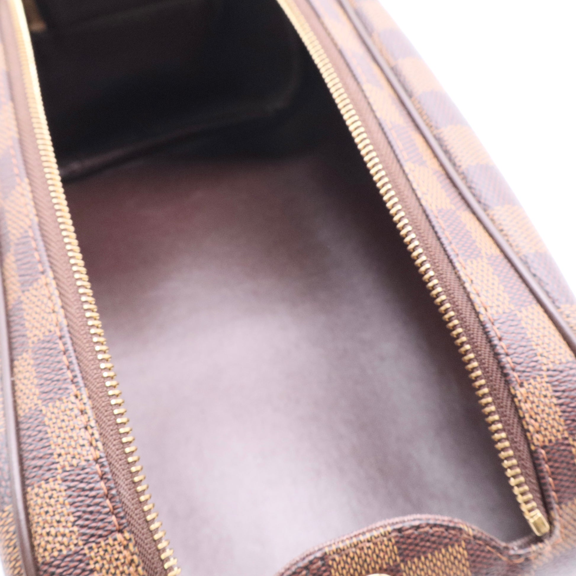 Louis Vuitton Damier Ebene Trousse Toilette King Size Brown Pouch Bag TWINS