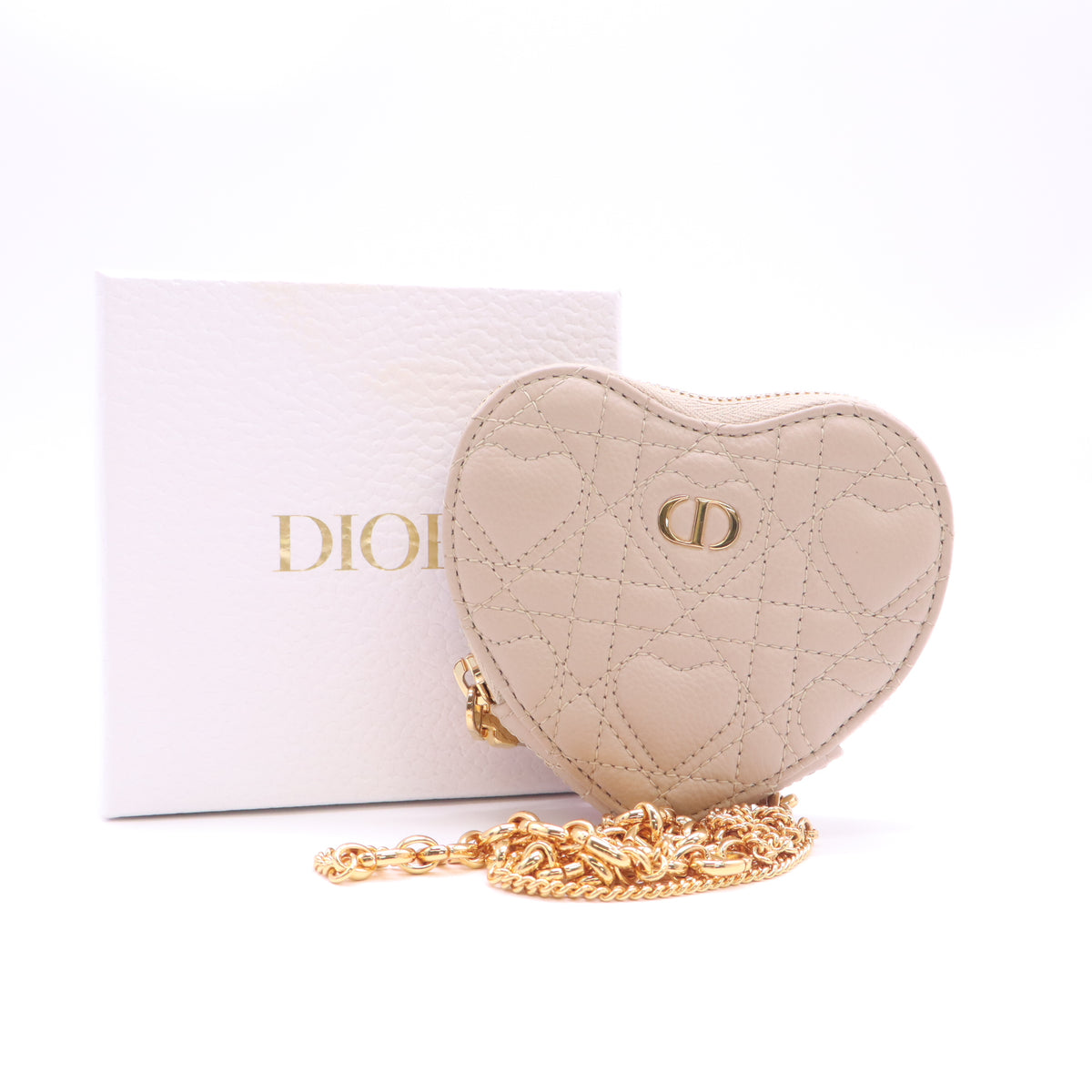 Cannage Mini Heart Pouch on Chain twins LDJ6125