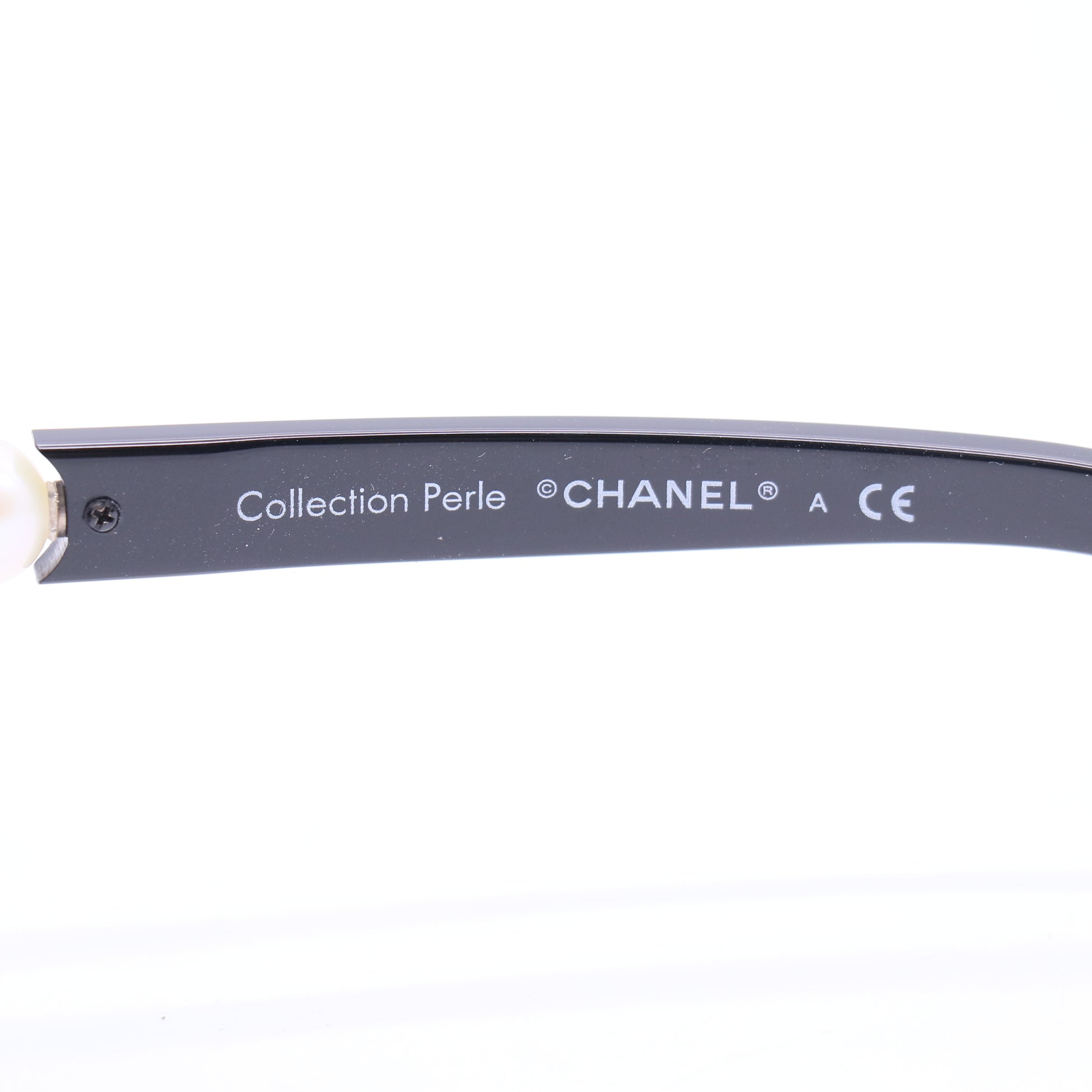 Chanel Black Glitter Acetate Frame Pearl CC Sunglasses Twins LDJ3737
