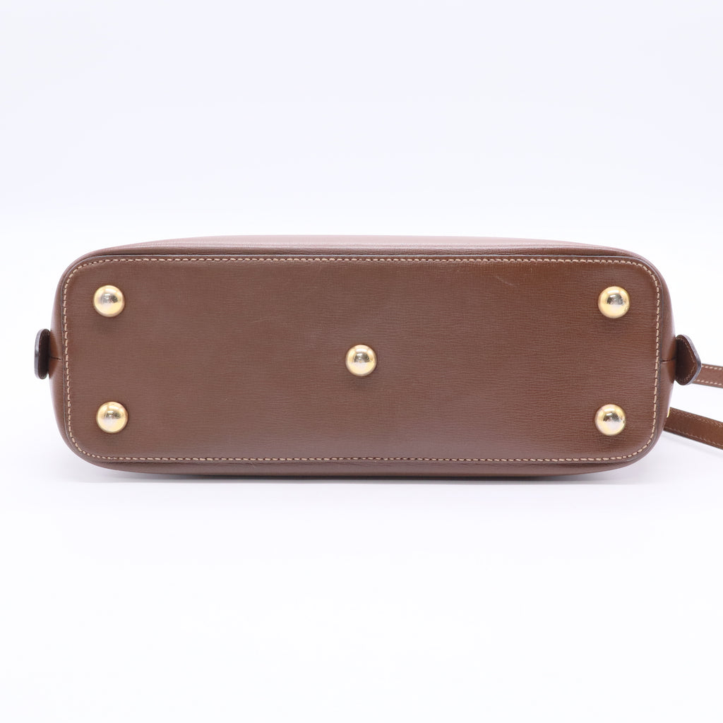 Horsebit 1955 Top Handle Bag GG Coated Canvas with Leather Small Twins B20585