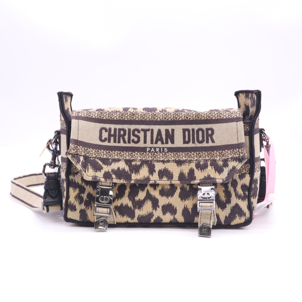 Christian Dior Canvas Mizza Embroidered Leopard twins LDJ6117