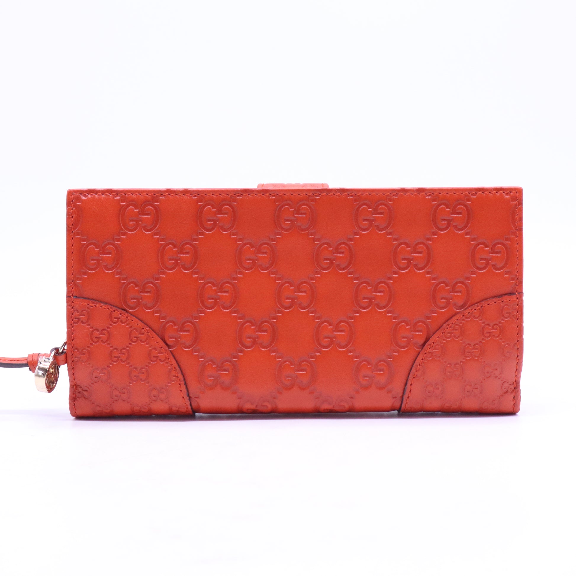 Gucci Guccissima Bree Long Flap Wallet Orange W21050
