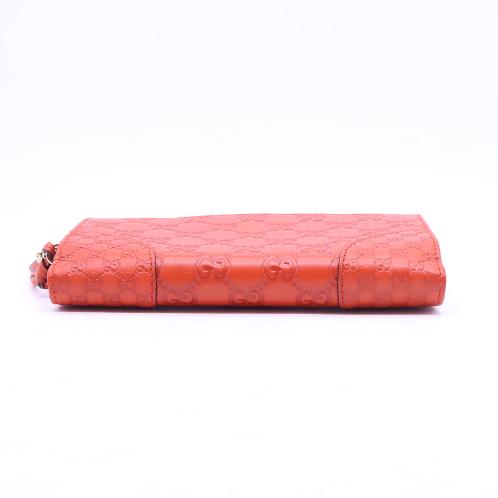 Gucci Guccissima Bree Long Flap Wallet Orange W21050