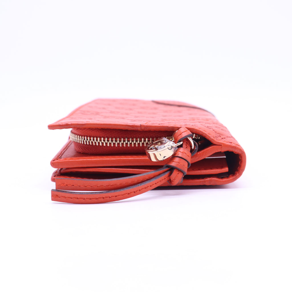 Gucci Guccissima Bree Long Flap Wallet Orange W21050