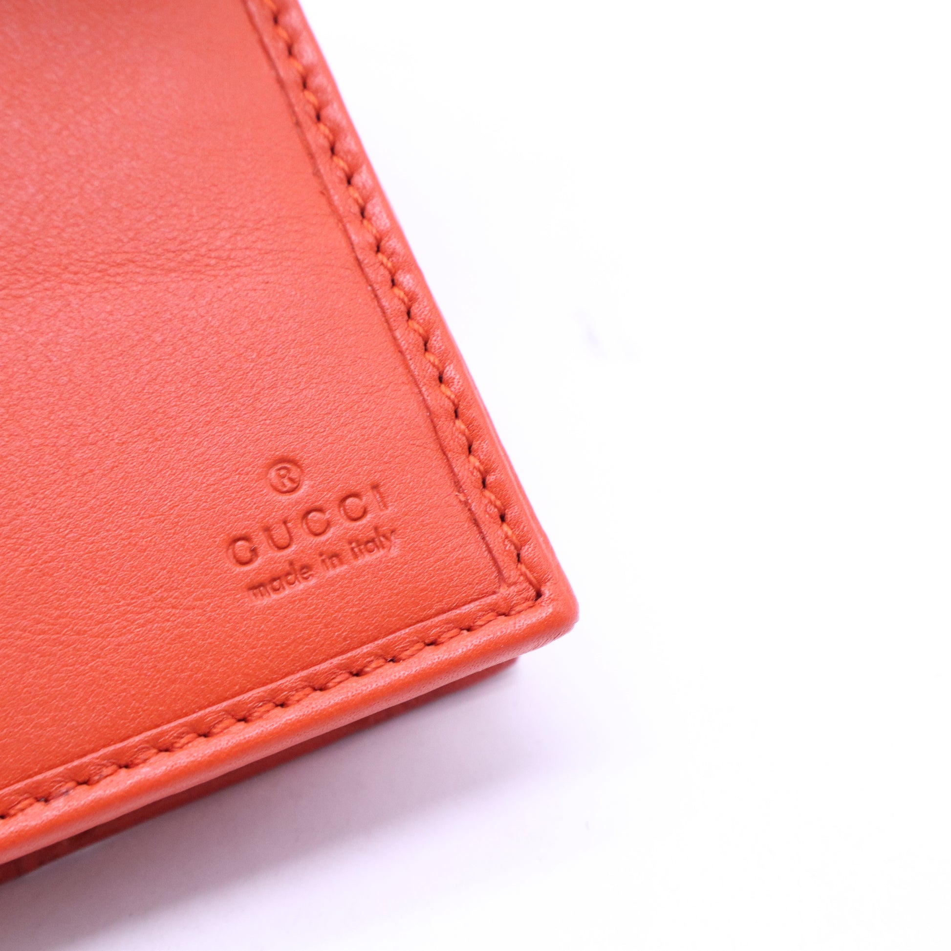 Gucci Guccissima Bree Long Flap Wallet Orange W21050