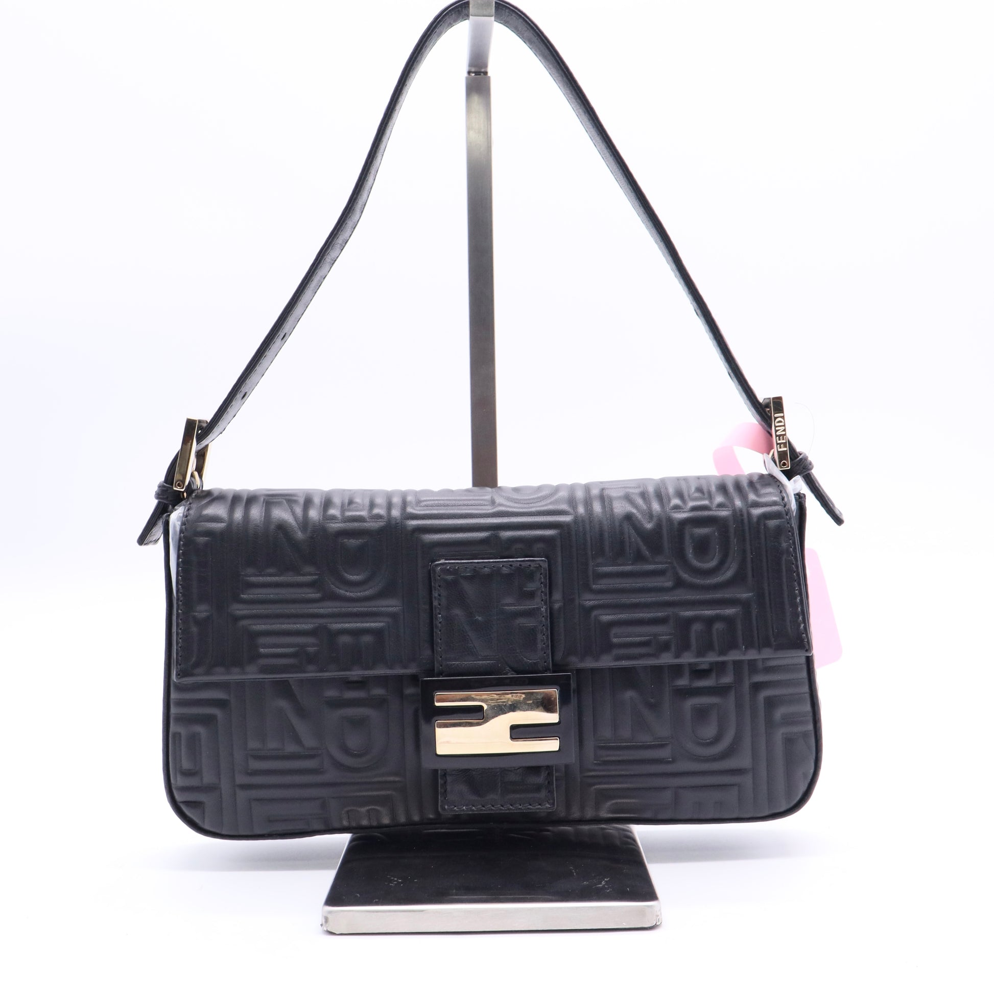 Fendi Nappa Logo Embossed Baguette TWINS