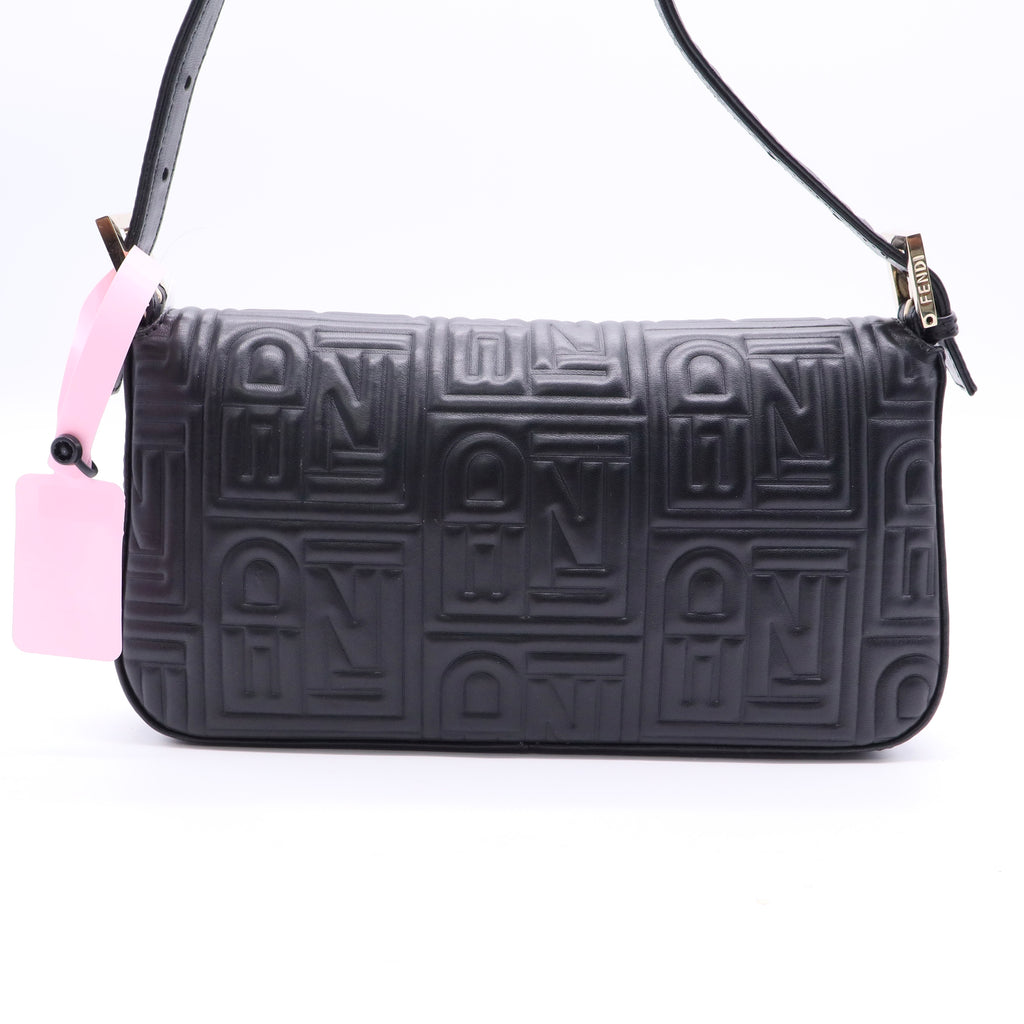 Fendi Nappa Logo Embossed Baguette TWINS