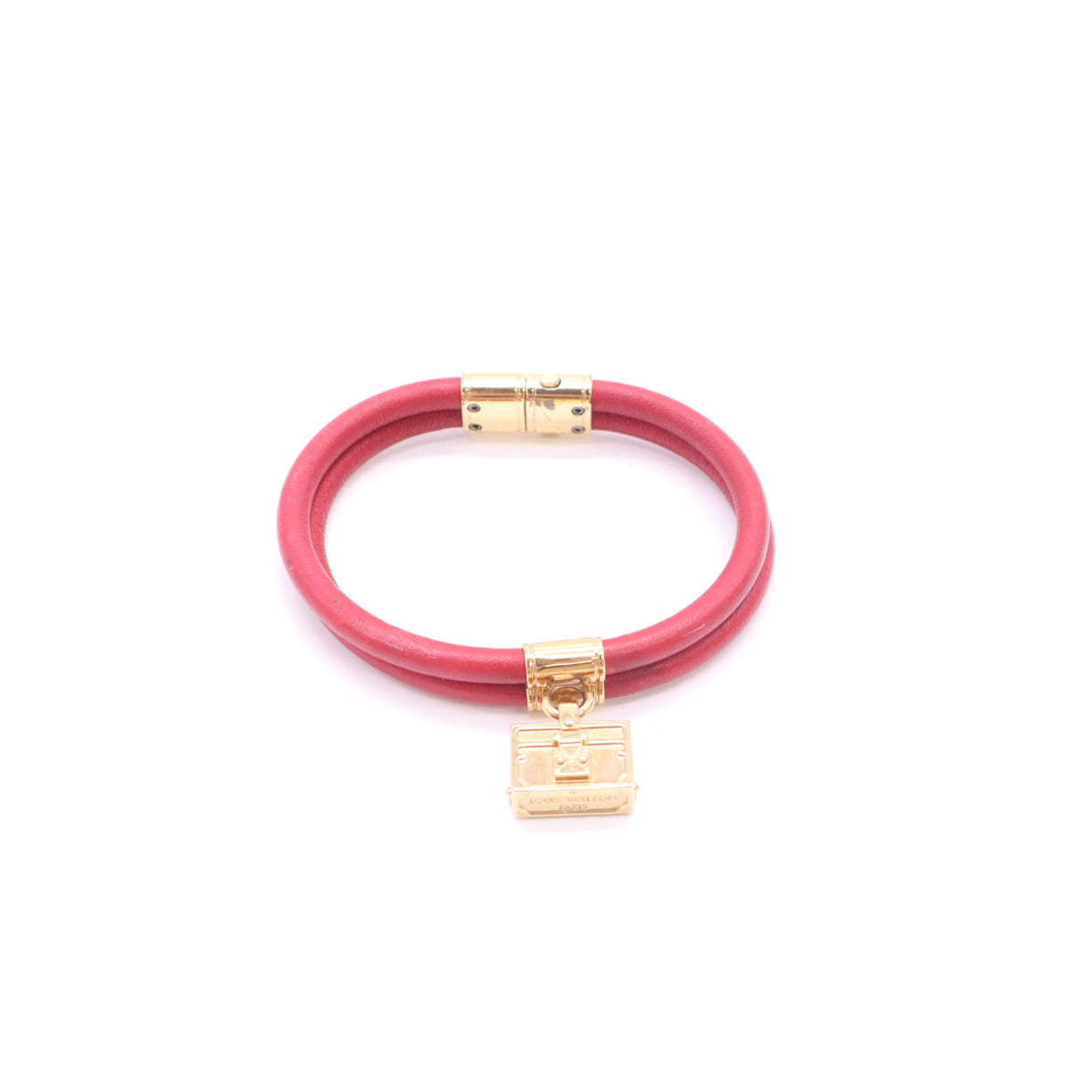 Louis Vuitton Keep It Twice Double Red Trunk Bracelet Twins LDJ6133