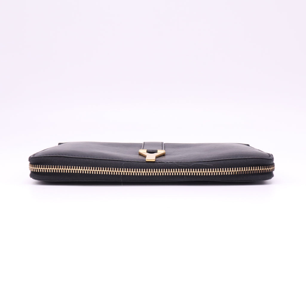 Saint Laurent Calfskin Classic Y Ligne Zip Around Wallet W22120