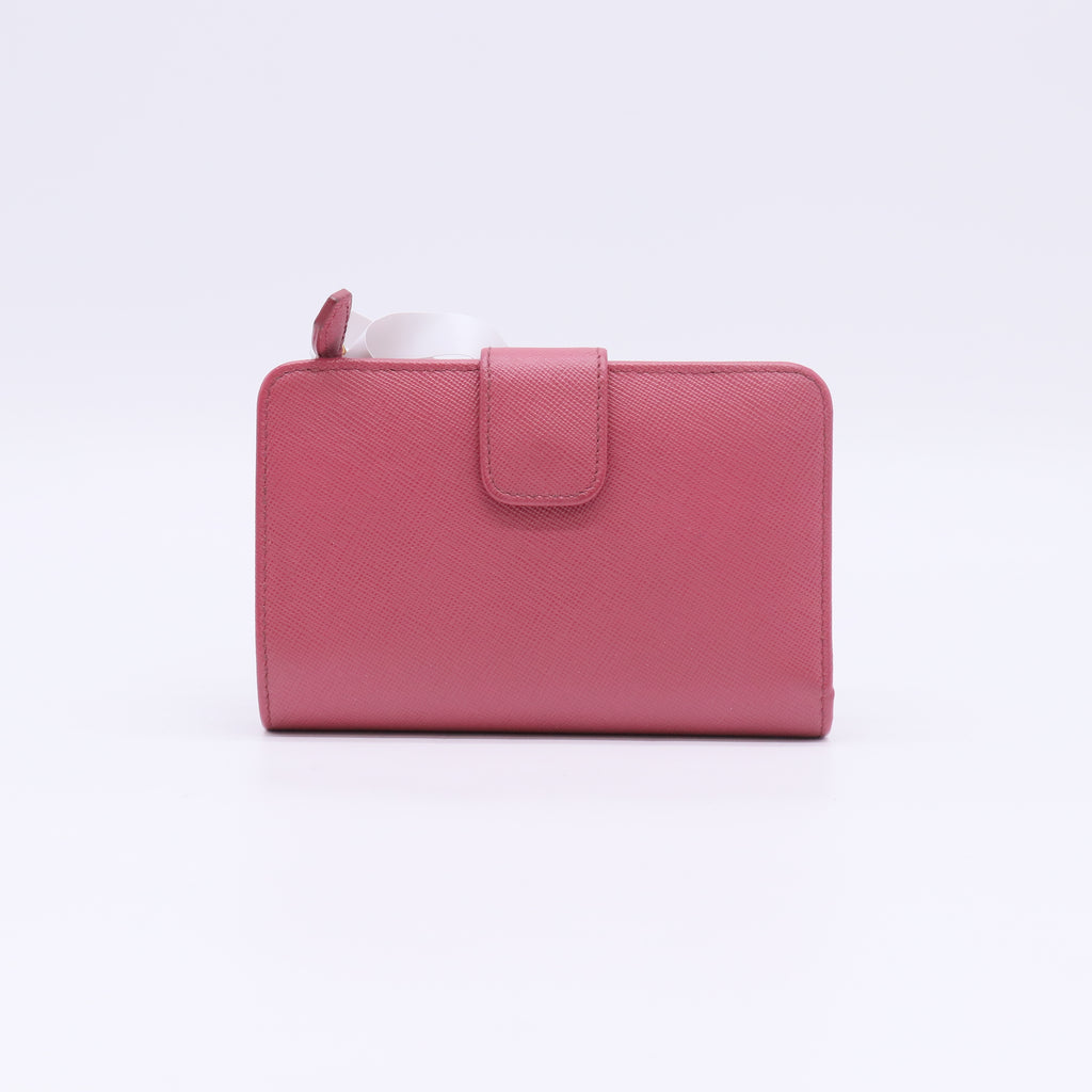 Prada Saffiano Metal Medium Bifold Wallet W22816