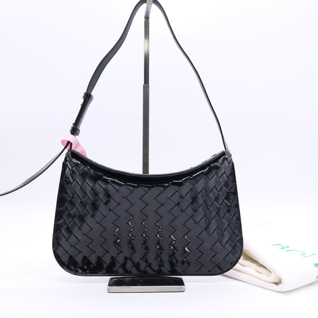 Intrecciato Patent Shoulder Bag twins