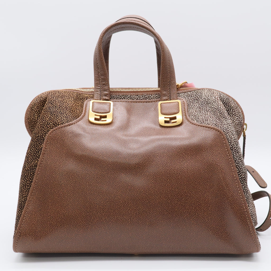 Calf Hair Top Handle Bag Twins For Gisel