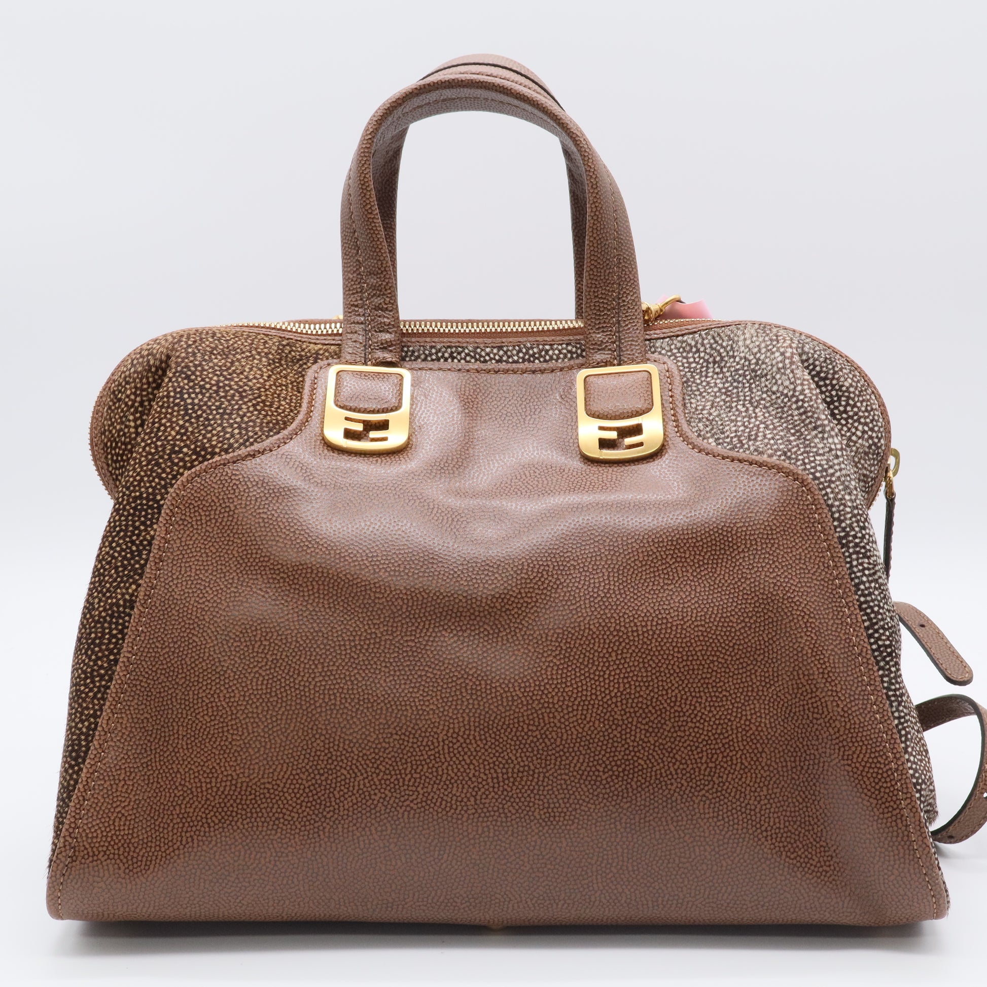 Calf Hair Top Handle Bag Twins For Gisel