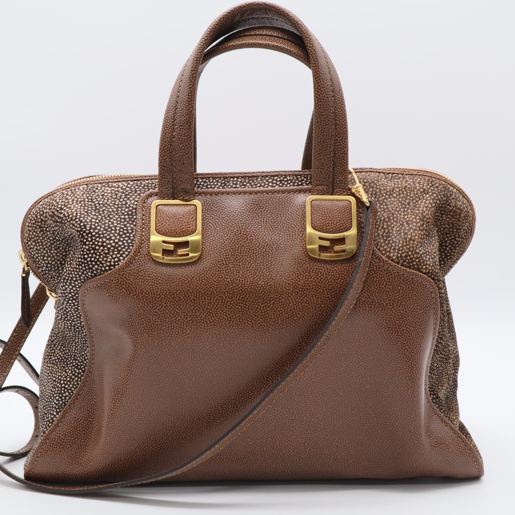 Calf Hair Top Handle Bag Twins For Gisel
