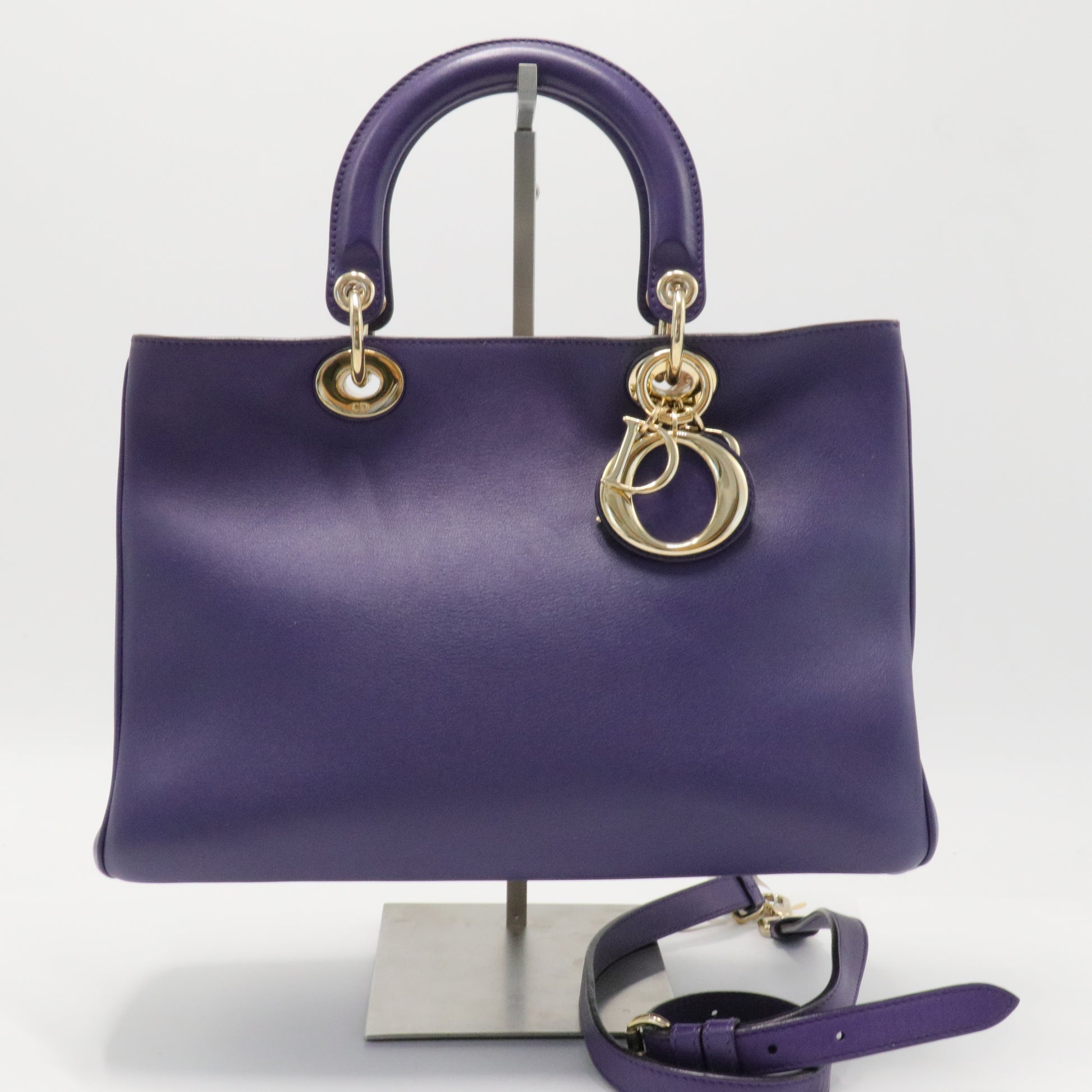 Smooth Calfskin Medium Diorissimo Tote Purple
