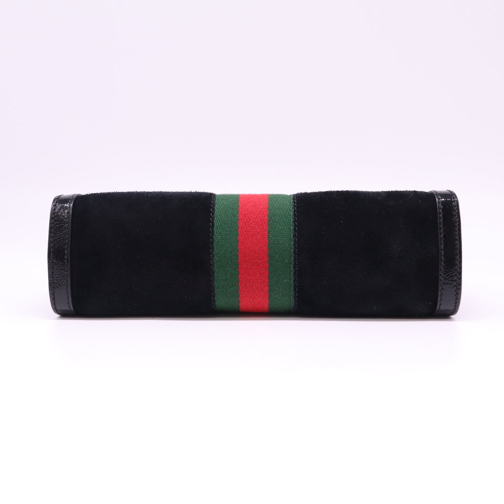 Gucci Small Ophidia Web Suede Chain Shoulder Bag B22796