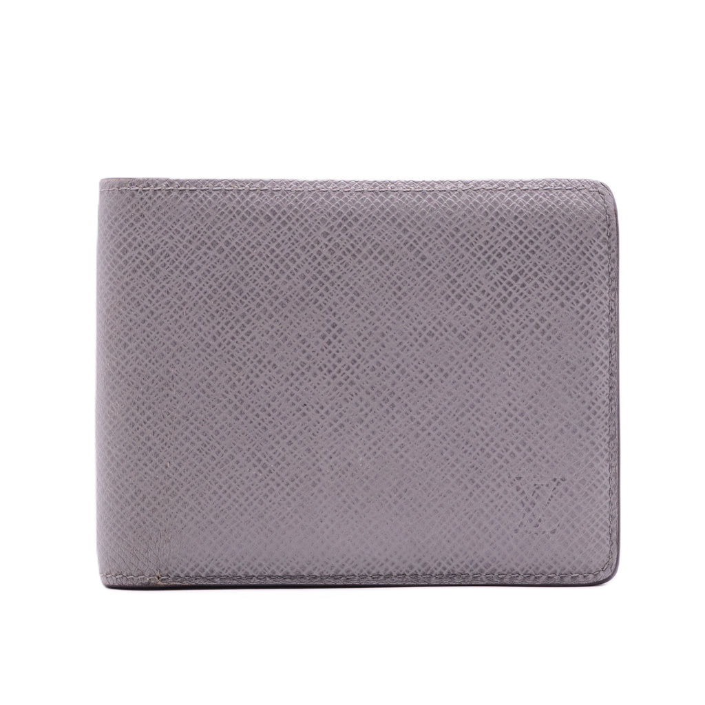 Louis Vuitton Grey Taiga Leather Bifold Wallet