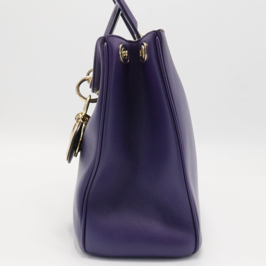 Smooth Calfskin Medium Diorissimo Tote Purple