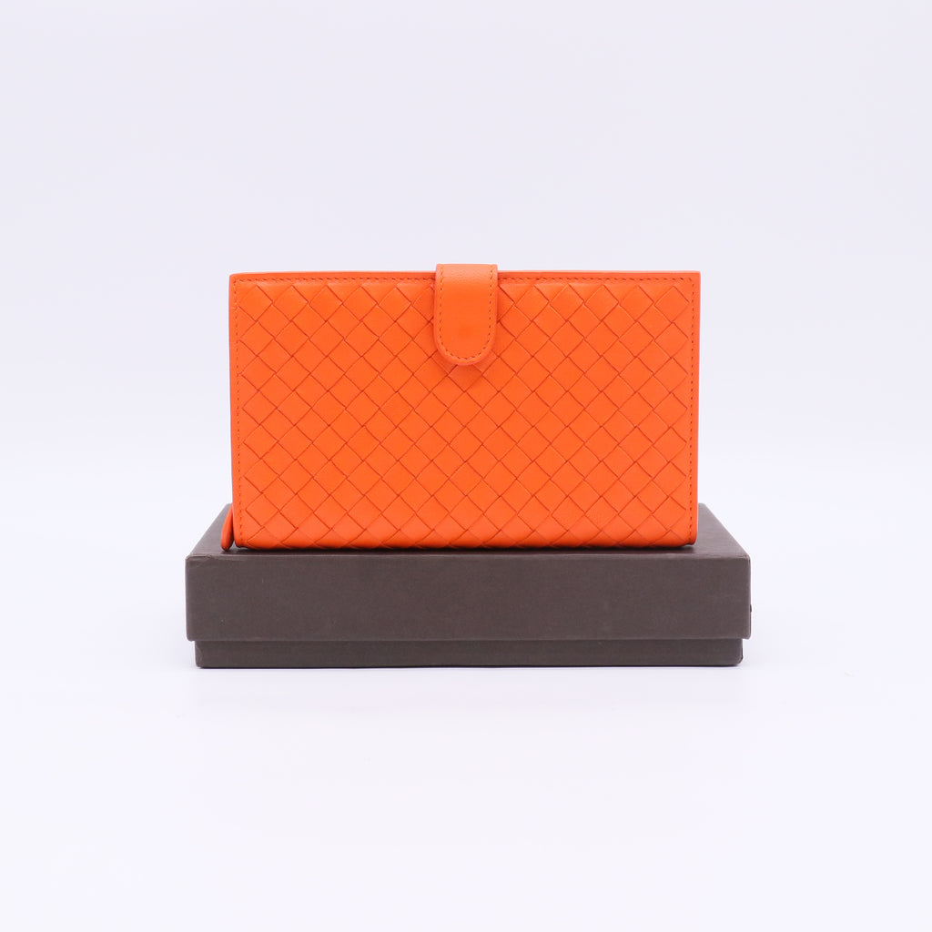 Bottega Veneta Intrecciato Nappa Leather Flap Continental Wallet W22809